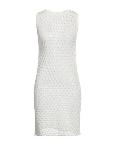 Daniele Fiesoli Woman Mini Dress Ivory Size S Linen, Organic Cotton In White