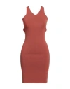 Daniele Fiesoli Woman Mini Dress Tan Size S Viscose, Polyester In Brown
