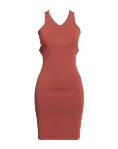 Daniele Fiesoli Woman Mini Dress Tan Size S Viscose, Polyester In Brown