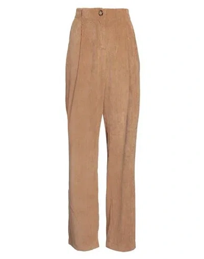 Daniele Fiesoli Woman Pants Camel Size L Polyester, Nylon, Elastane In Beige