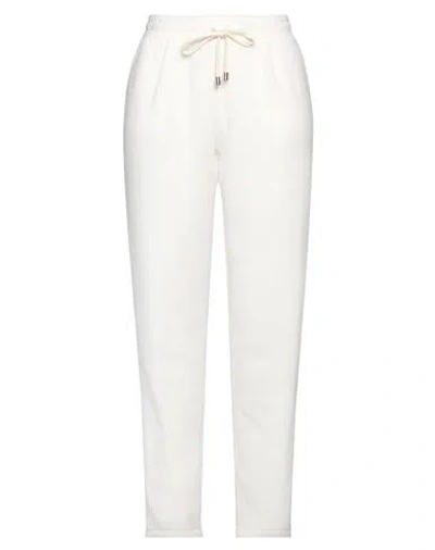 Daniele Fiesoli Woman Pants White Size 3 Polyester, Viscose