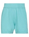 Daniele Fiesoli Woman Shorts & Bermuda Shorts Turquoise Size 1 Organic Cotton, Polyamide In Blue