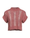 Daniele Fiesoli Woman Sweater Antique Rose Size L Linen, Polyamide In Pink
