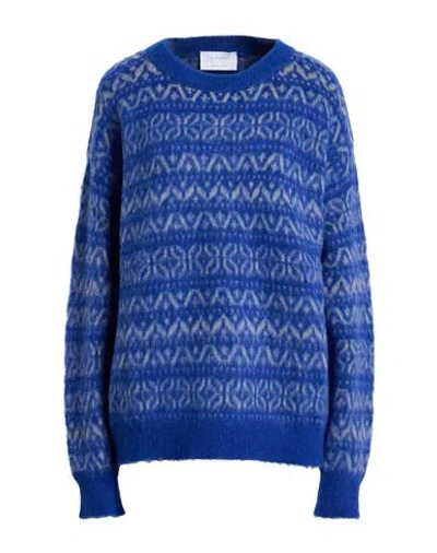 Daniele Fiesoli Woman Sweater Blue Size S Wool, Polyamide, Elastane