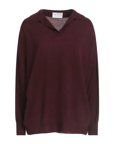 Daniele Fiesoli Woman Sweater Burgundy Size S Merino Wool, Cashmere
