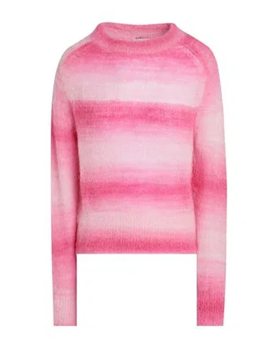 Daniele Fiesoli Woman Sweater Fuchsia Size S Mohair Wool, Alpaca Wool, Polyamide In Pink