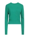 Daniele Fiesoli Woman Sweater Green Size L Merino Wool