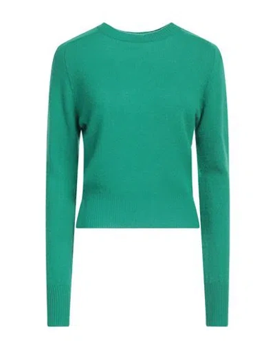 Daniele Fiesoli Woman Sweater Green Size L Merino Wool In Green