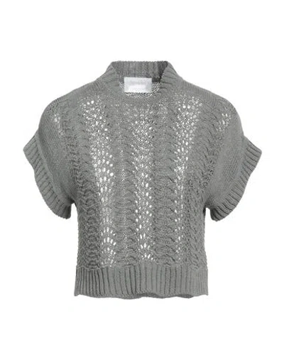 Daniele Fiesoli Woman Sweater Grey Size Xs Linen, Polyamide