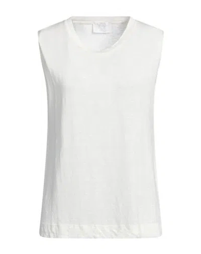 Daniele Fiesoli Woman Sweater Ivory Size S Linen, Elastane In White