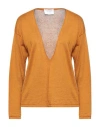 Daniele Fiesoli Woman Sweater Marigold Size 2 Linen, Cotton In Yellow