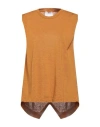 Daniele Fiesoli Woman Sweater Marigold Size 2 Linen, Elastane In Yellow