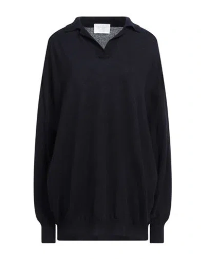 Daniele Fiesoli Woman Sweater Navy Size Xs Merino Wool, Cashmere In Navy Blue