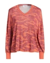 Daniele Fiesoli Woman Sweater Orange Size L Viscose