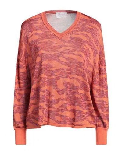 Daniele Fiesoli Woman Sweater Orange Size L Viscose
