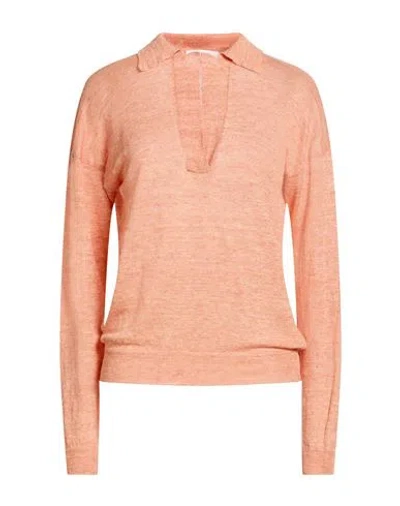 Daniele Fiesoli Woman Sweater Orange Size M Linen