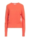 Daniele Fiesoli Woman Sweater Orange Size M Merino Wool