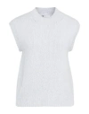 Daniele Fiesoli Woman Sweater Sky Blue Size 2 Merino Wool, Polyamide, Cashmere, Elastane In Blue