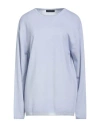 Daniele Fiesoli Woman Sweater Sky Blue Size M Merino Wool In Blue