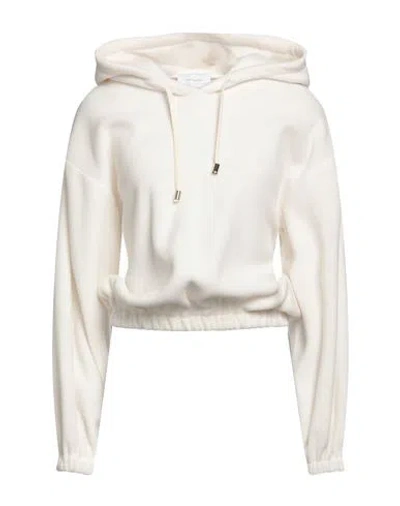 Daniele Fiesoli Woman Sweatshirt Off White Size 3 Polyester, Viscose