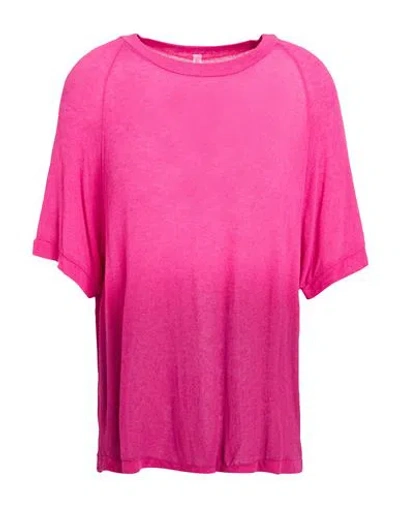 Daniele Fiesoli Woman T-shirt Magenta Size Xs Viscose, Nylon, Cashmere, Elastane