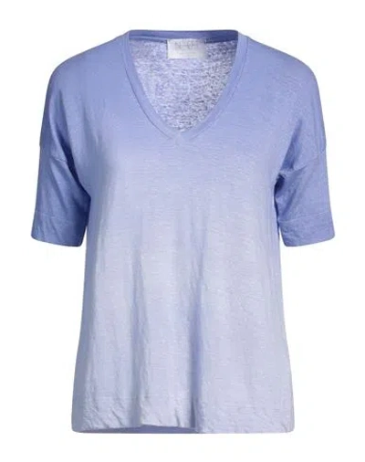 Daniele Fiesoli Woman T-shirt Mauve Size S Linen, Elastane In Purple
