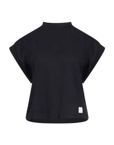 DANIELE FIESOLI DANIELE FIESOLI WOMAN T-SHIRT MIDNIGHT BLUE SIZE 3 COTTON