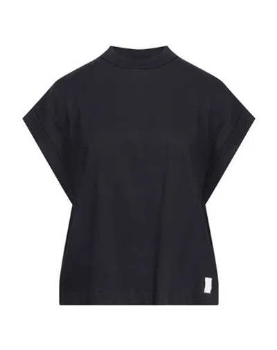 Daniele Fiesoli Woman T-shirt Midnight Blue Size 3 Cotton