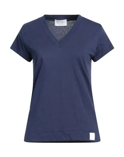 Daniele Fiesoli Woman T-shirt Navy Blue Size S Cotton
