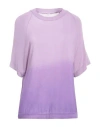 Daniele Fiesoli Woman T-shirt Purple Size S Viscose, Nylon, Cashmere, Elastane