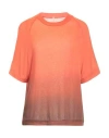 Daniele Fiesoli Woman T-shirt Rust Size L Viscose, Nylon, Cashmere, Elastane In Red