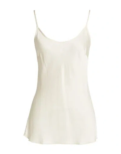 Daniele Fiesoli Woman Top Cream Size Xl Viscose In Gray