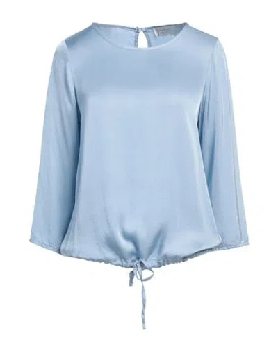 Daniele Fiesoli Woman Top Light Blue Size S Viscose
