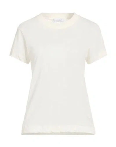 Daniele Fiesoli Woman T-shirt Cream Size S Cotton, Wool In White