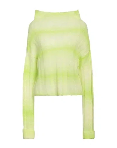 Daniele Fiesoli Woman Turtleneck Light Green Size S Mohair Wool, Alpaca Wool, Polyamide