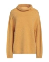 Daniele Fiesoli Woman Turtleneck Marigold Size S Merino Wool