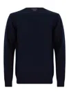 Daniele Fiesoli Wool And Cashmere Crewneck Sweater In Blue
