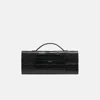 Daniele Morena Béa Clutch Bag In Black Snakeskin