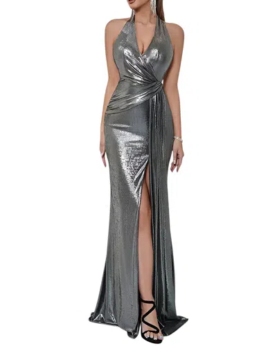 Daniele Oro Maxi Dress In Gray