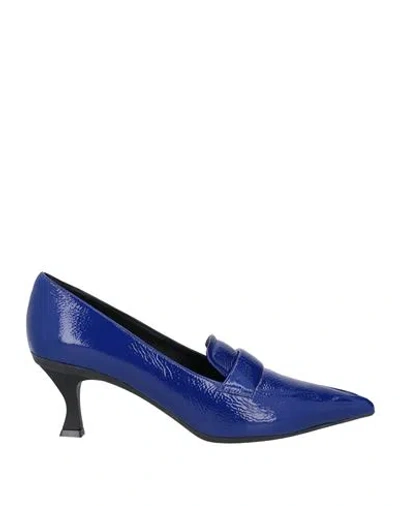 Daniele Tortora Woman Loafers Blue Size 6 Leather