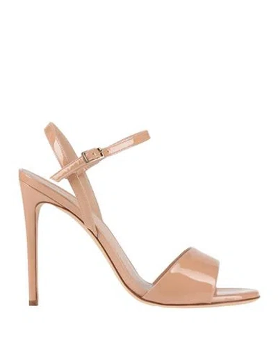 Daniele Tortora Woman Sandals Beige Size 11 Leather