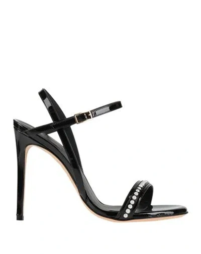 Daniele Tortora Woman Sandals Black Size 8 Leather