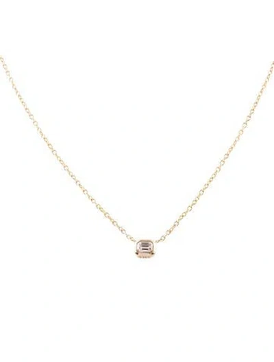 Pre-owned Daniella Design 14k Diamond Pendant Necklace, 18" In Multi