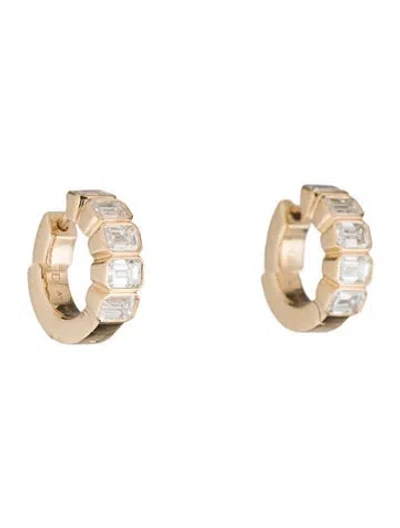 Pre-owned Daniella Design 18k 1.86ctw Diamond Huggies In Multi