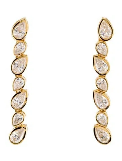 Pre-owned Daniella Design 18k 2.79ctw Diamond Drop Earrings In Multi