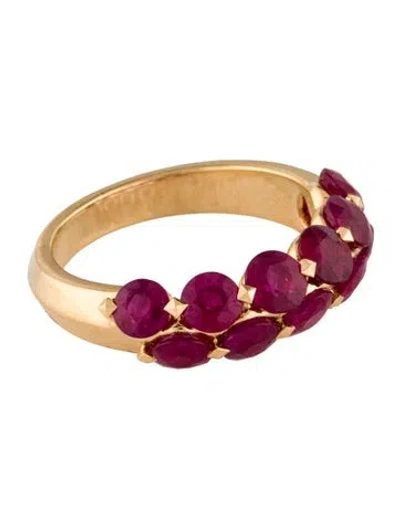 Pre-owned Daniella Design 18k 3.31ctw Ruby Band In Multi