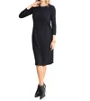 Daniella Faye Basic Ribbed Dress In Black In Black