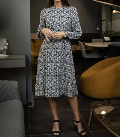 Daniella Faye Emma Dress In Multi In Grey
