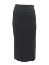 Daniella Faye Ribbed Skirt In Grey In Black