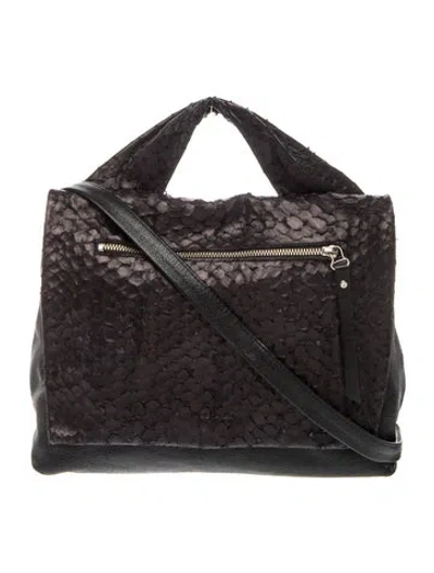 Pre-owned Daniella Lehavi Leather Shoulder Bag In Black